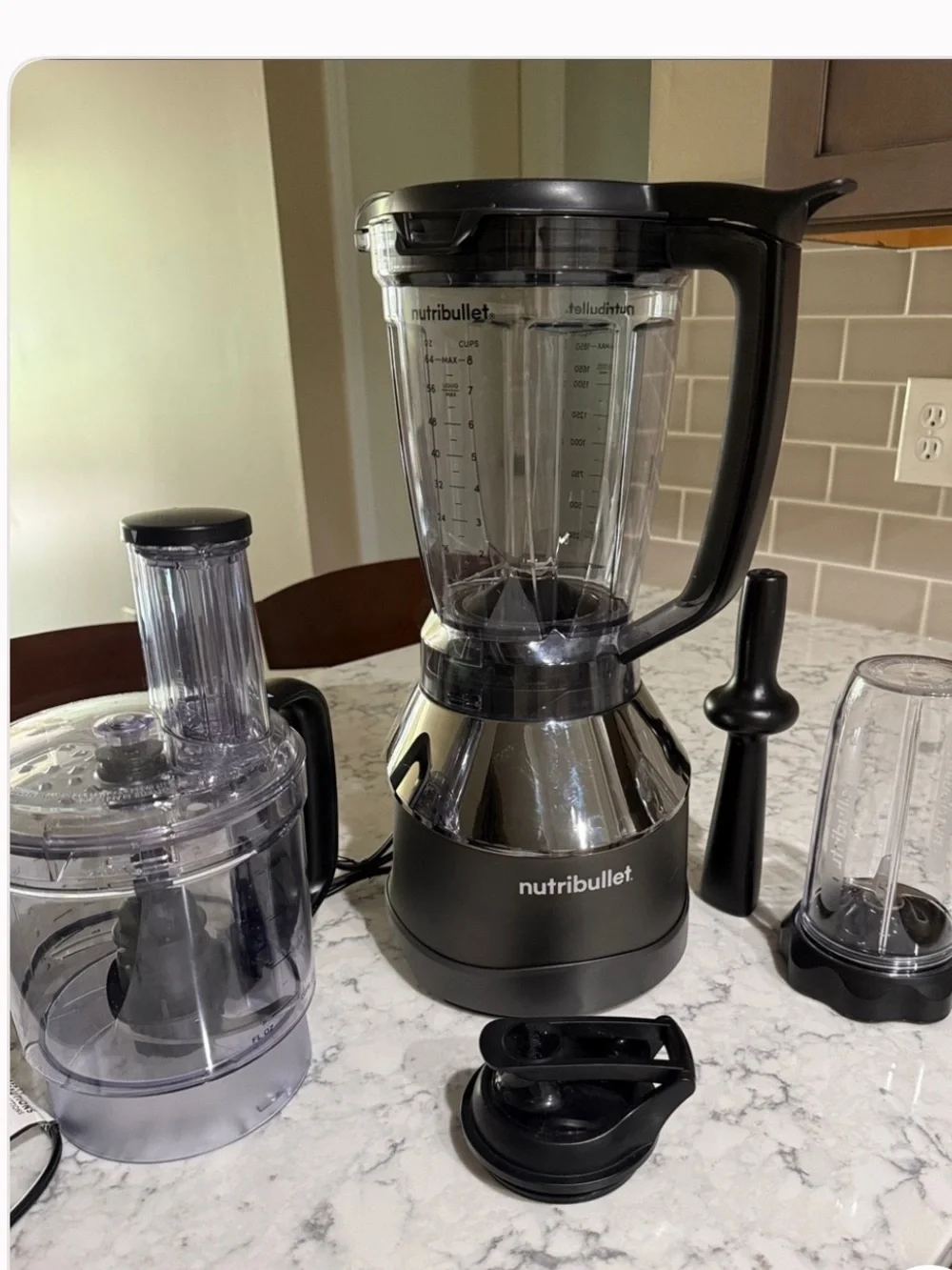 Nutribullet Black Countertop Triple Prep System Blender Food Processor